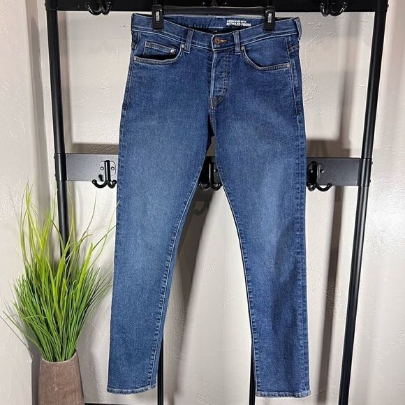 H&M slim low waist denim jeans button up fly size 32/32 - Picture 2 of 15
